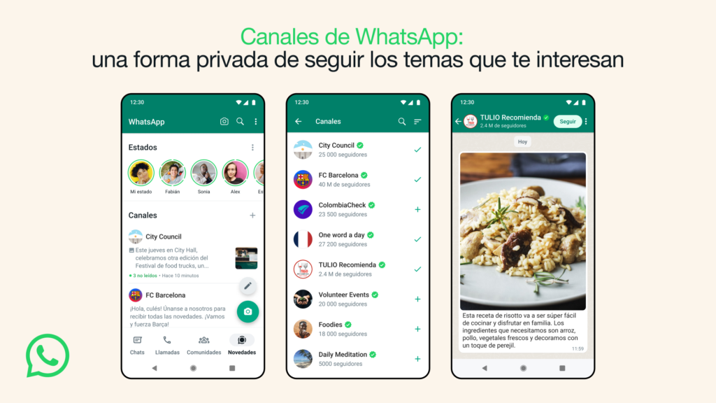 ¿Cuáles son las ventajas de los nuevos canales de WhatsApp?